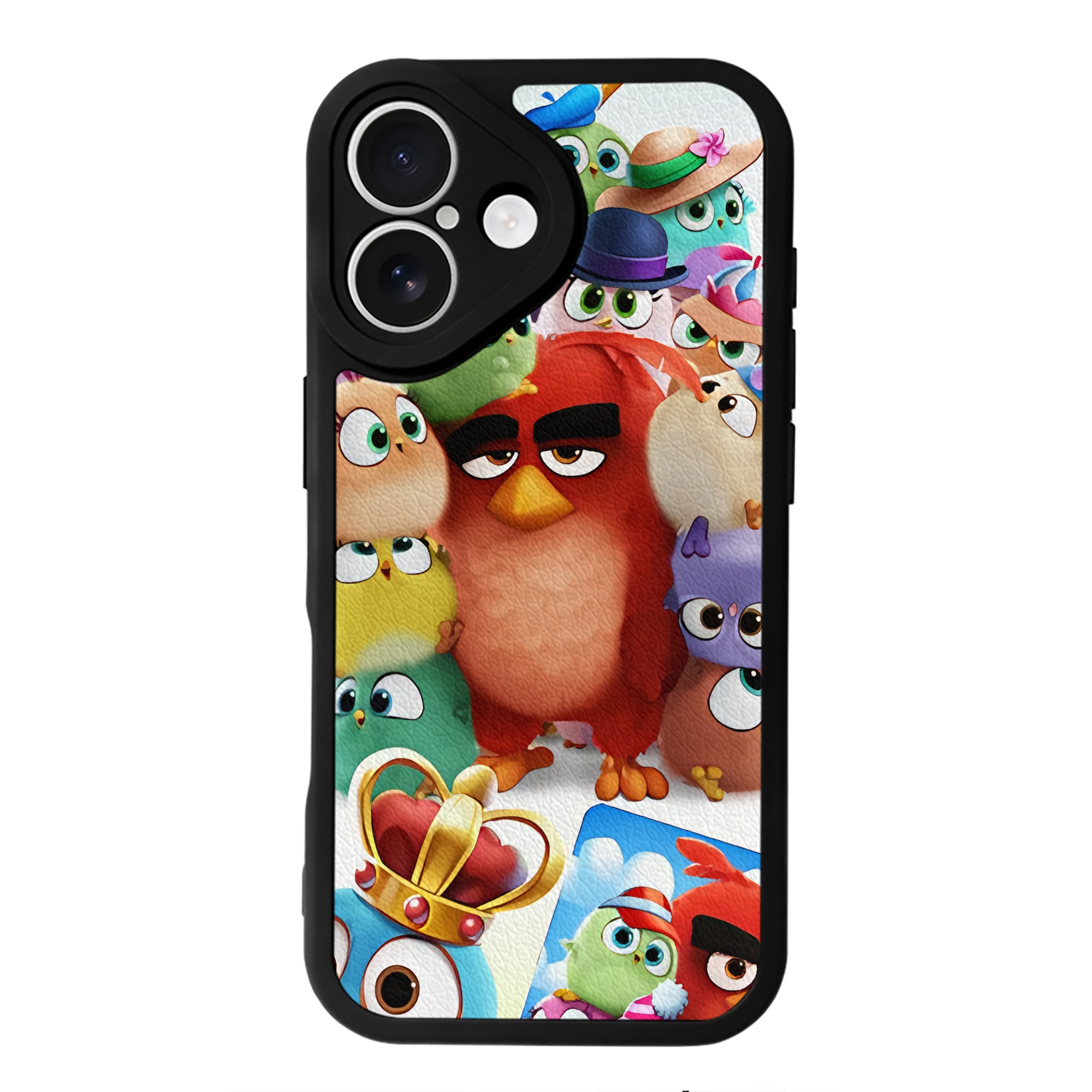 （画像用） Angry Birds アングリーバード 【iPhone 16シリーズ対応】シリコンスマホケース（レザー調） 材質：シリコン